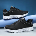 Men's mesh sports shoes with MD soft sole in black, light grey or black and white, sizes 39-46