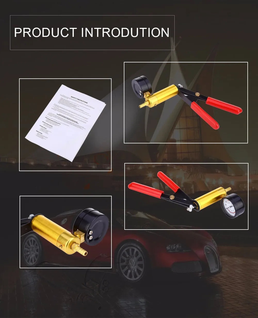 Manual vacuum air pump with copper construction for automotive use