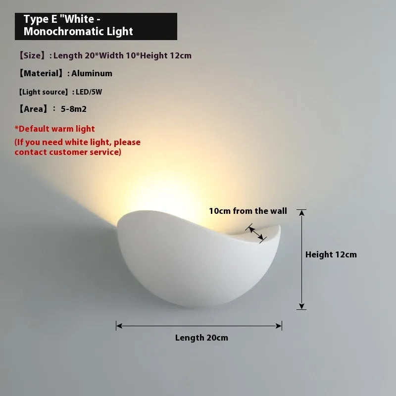 Black and white aluminium IP65 waterproof 5W LED courtyard and bedside lamp.