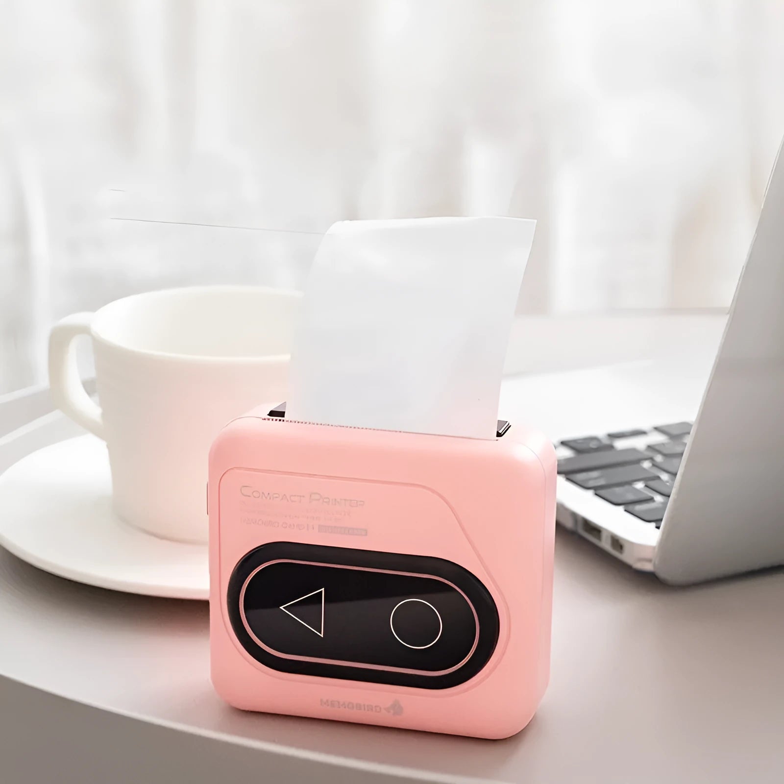 Portable avocado green Bluetooth thermal mini printer for mobile phone photo and text printing