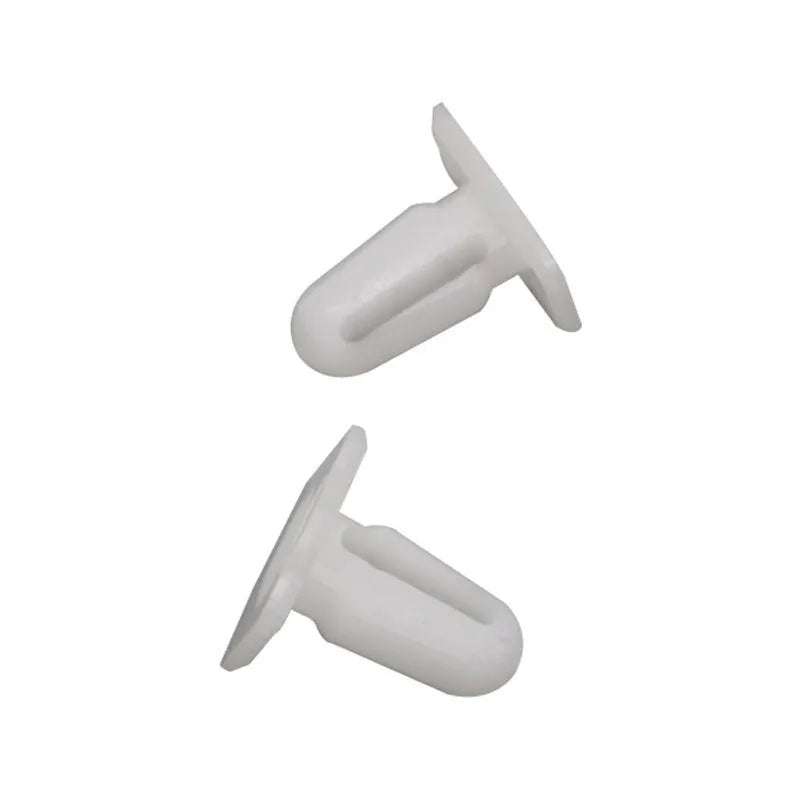 Black PA66 plastic automotive trim panel clips, style D318, pack of 60 pieces.