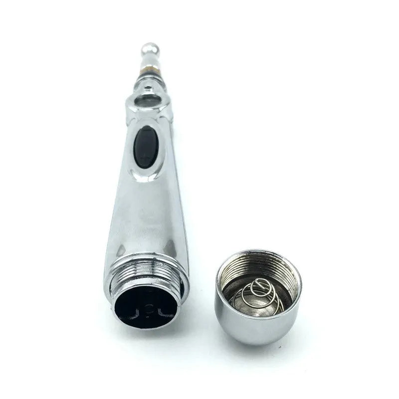 KEBETEME Massage Pen with three interchangeable therapy tips on a white background