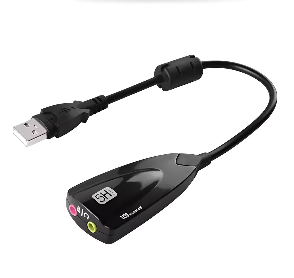 5HV2 71 cable karaoke sound card in black with triangular design for desktop use