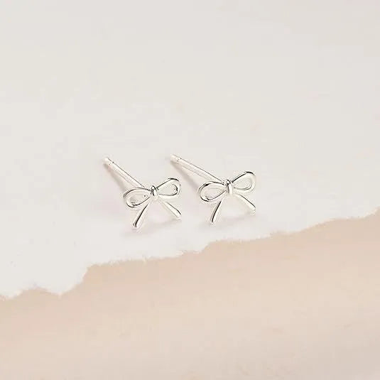 Women's gold bow and silver cross stud earrings geometric fashion jewellery zinc alloy