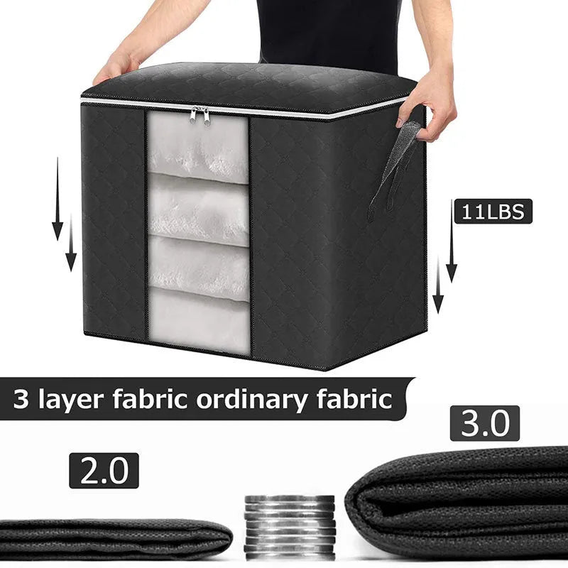 Non woven fabric storage organiser bag in beige colour, shown in a handbag style with seal closure.