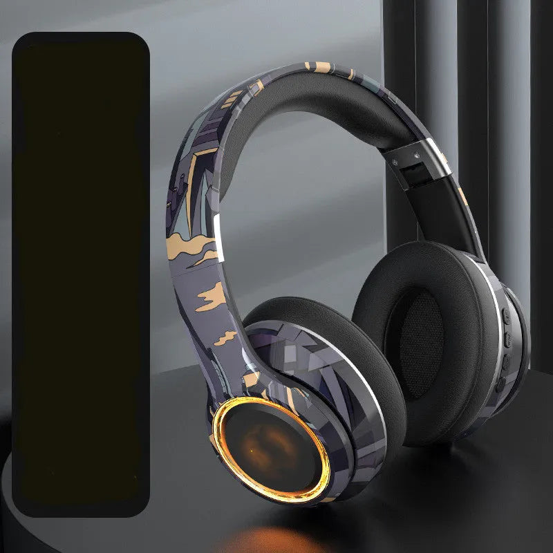 Over-ear Bluetooth 5.2 headphones with 3.5mm plug, 1800mAh battery, 15m range, in white, black, or grey