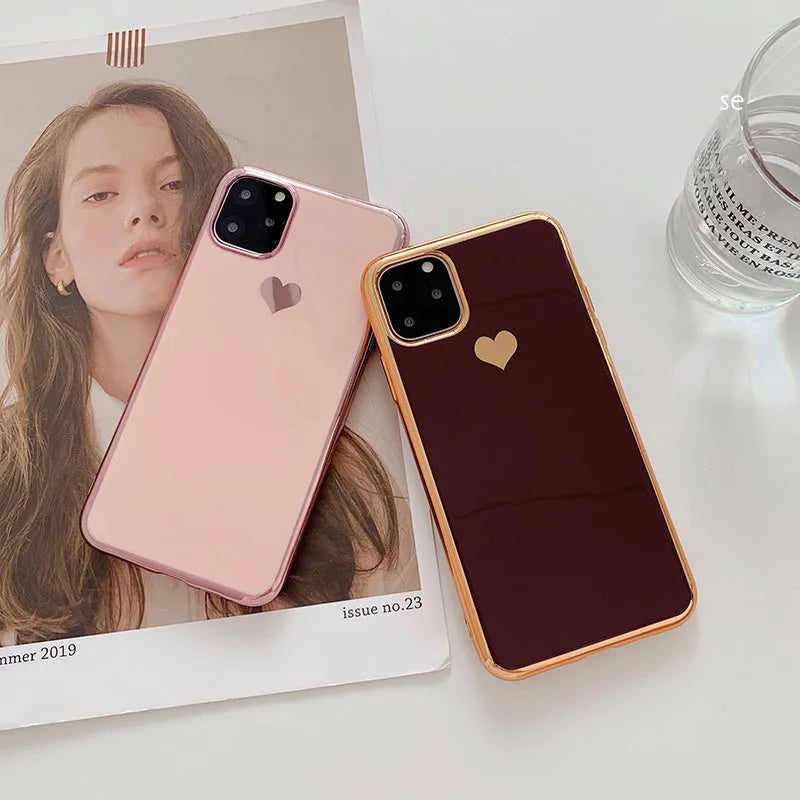 Simple solid colour TPU back cover phone case for iPhone models shown in blue.
