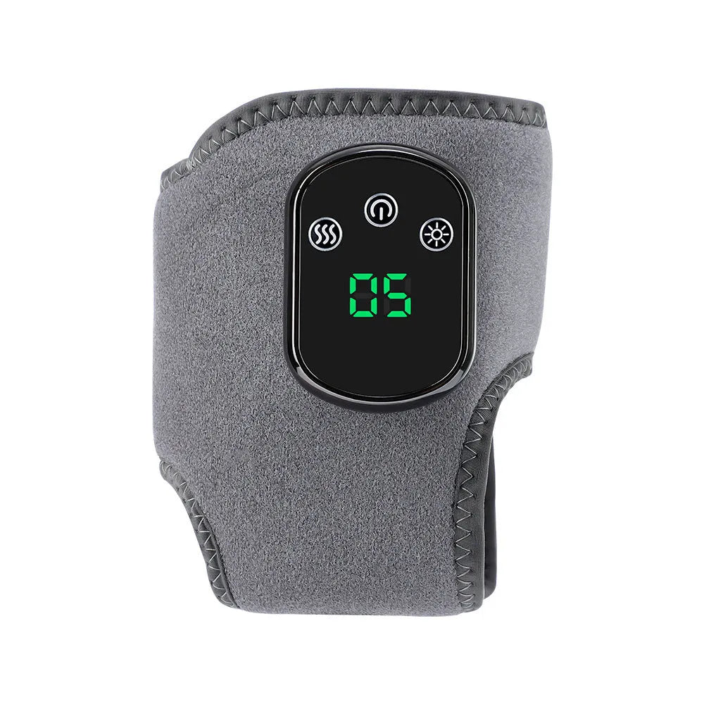 Electric heating ankle and wrist guard massage instrument in grey or black with 7W power, 5V voltage, hot compress and vibration.