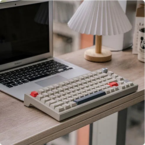 Chidu V75 aluminium mechanical keyboard with RGB lighting, frosted gray shaft, 81 keys, and wireless connectivity