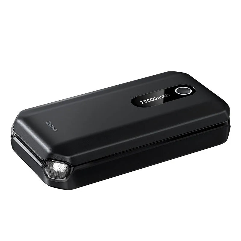 Black vehicle mounted multifunctional emergency lighter 10000mAh 12V jump starter with Type-C and USB ports