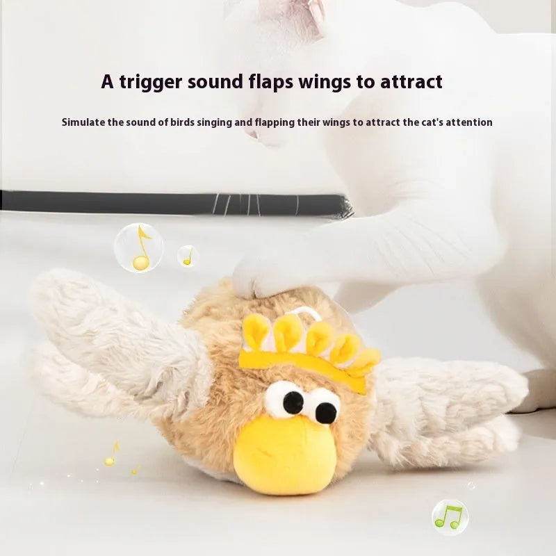 Cat Shaking Kincho electric plush sound toy in Shake Kincho colour with charging cable and catnip