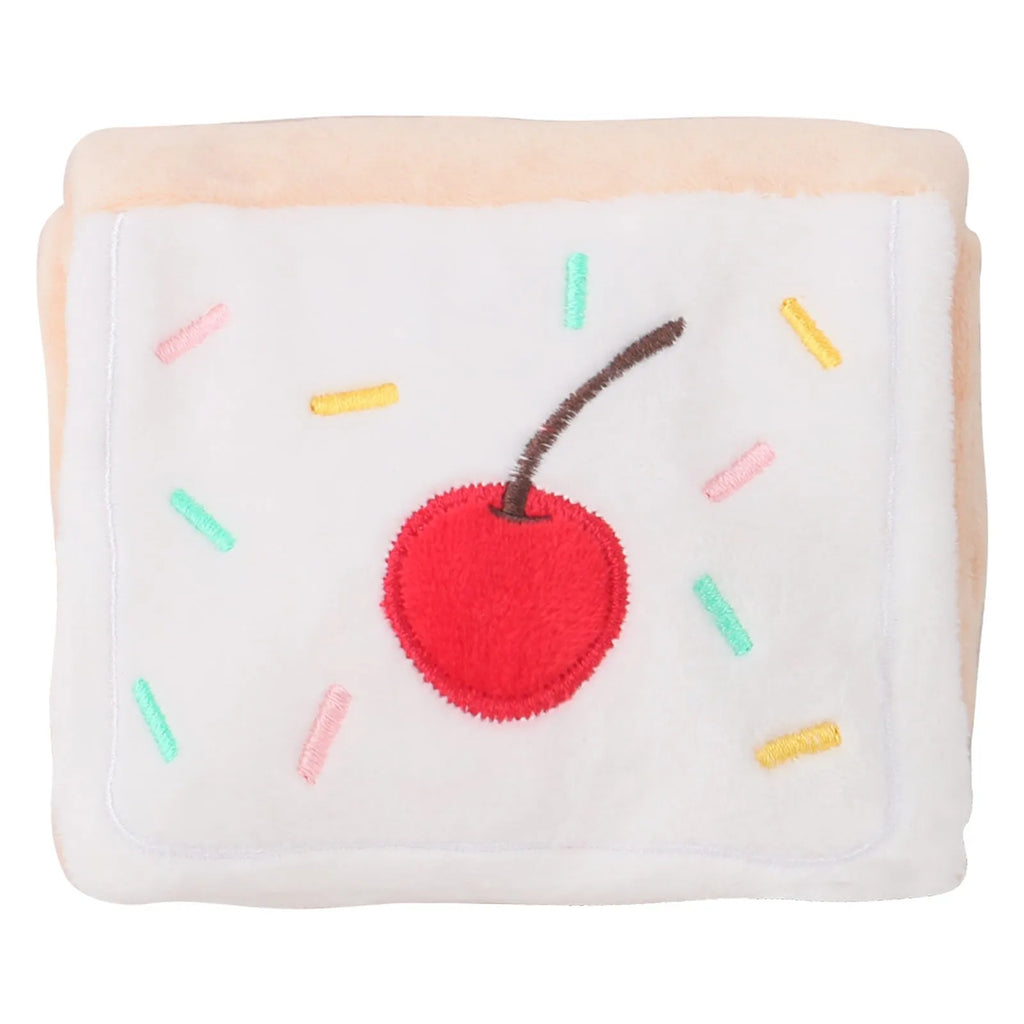 Plush dog snuffle mat with hide-food pockets, sound feature, and slow feeder design in brown, pink, or white.