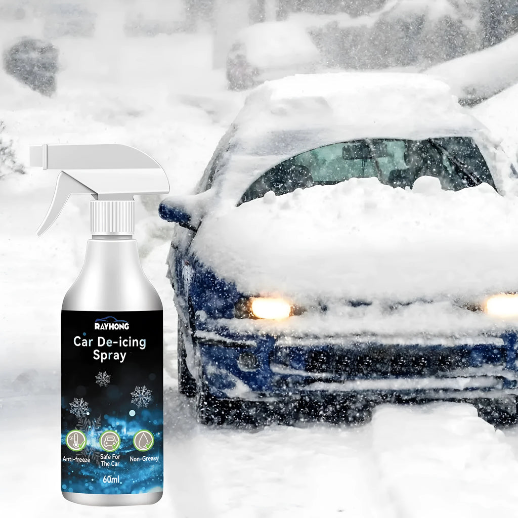 60ml bottle of car window deicing spray and snow melting agent.