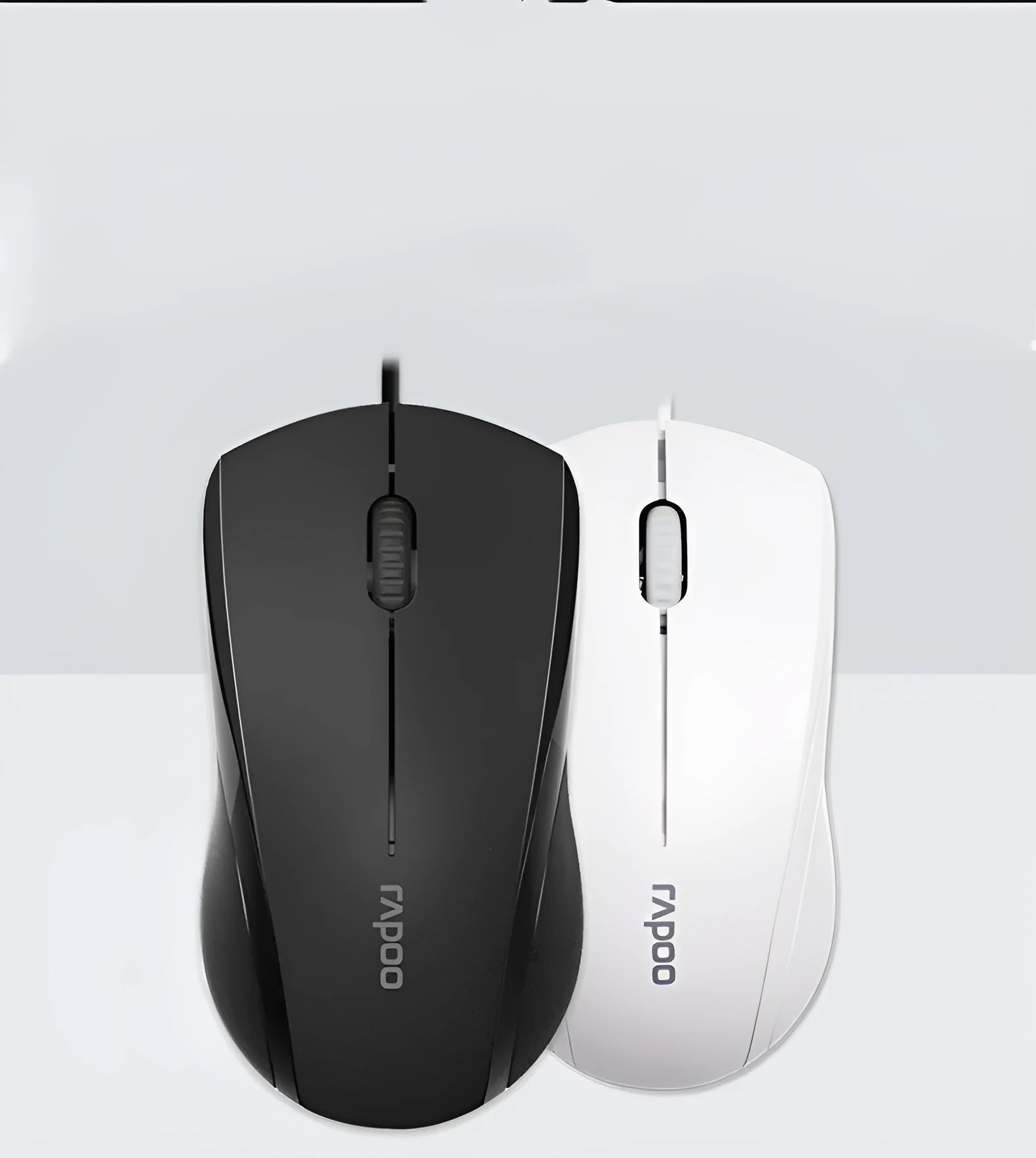 Black wired USB optical mouse with 1000dpi sensor, ergonomic shape, and 1.5-metre cable for desktop computers