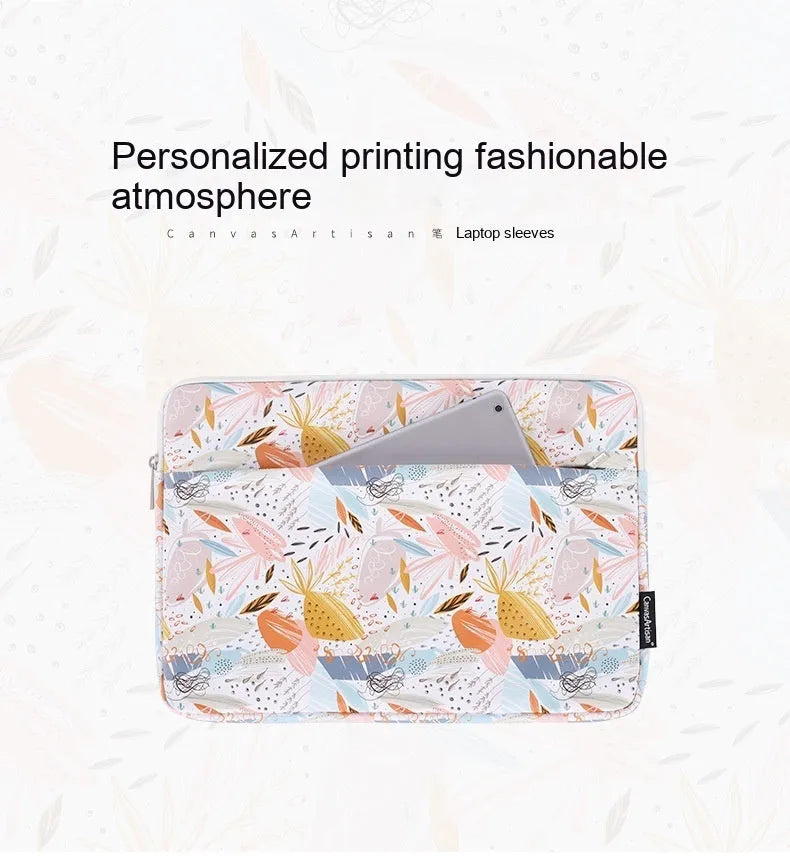White PU leather waterproof laptop bag for 11-inch to 15-inch computers.