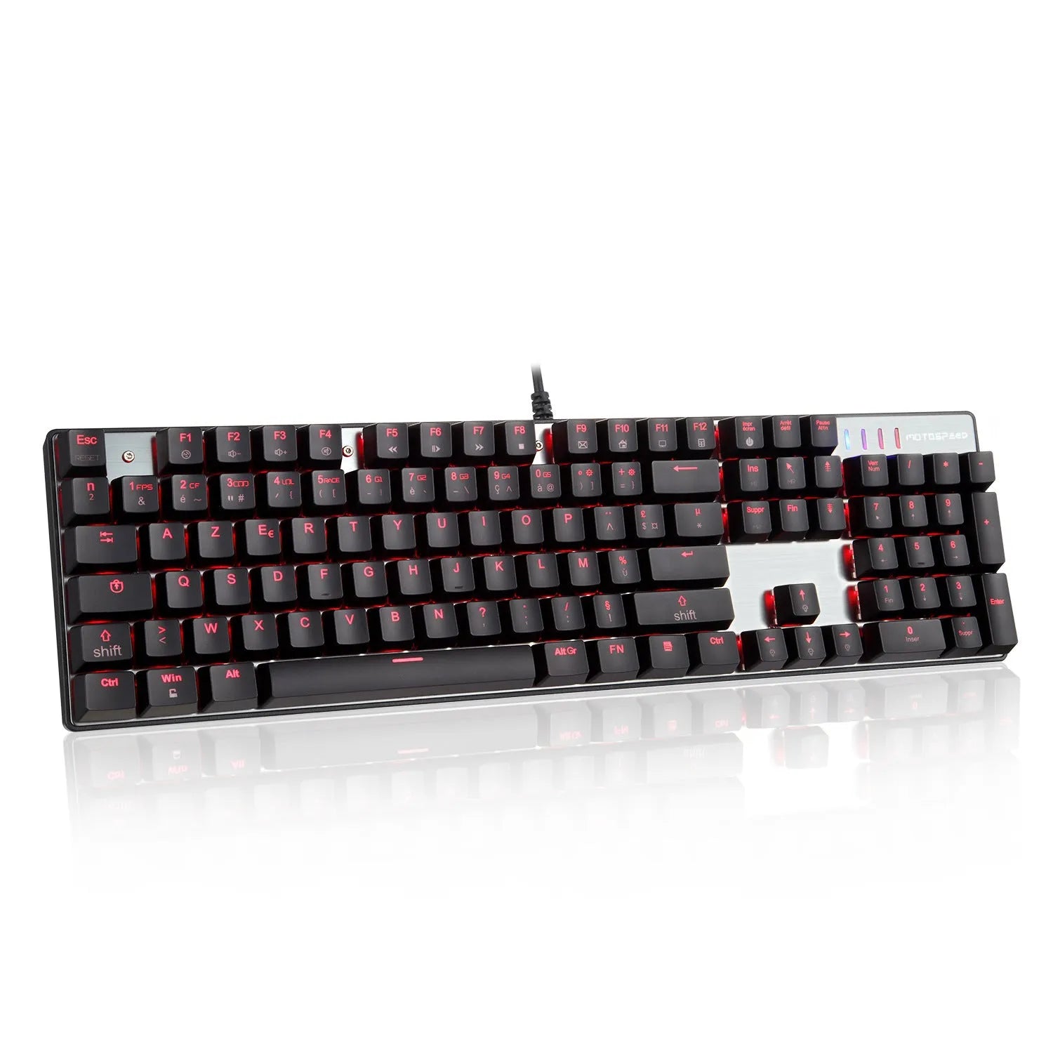 CK61 RGB compact 61-key mechanical keyboard with black body and transparent ABS keycaps
