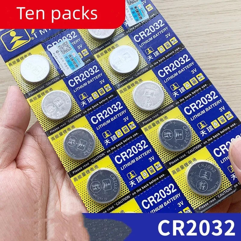 CR2032 3V lithium motherboard battery for notebook and desktop CMOS replacement, pack of 1 2 5 or 10 cells