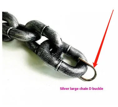 Thick plastic and iron chain dog leash for large dogs in antique silver finish
