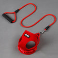 Blue dog leash with foam handle and matching adjustable collar for small dogs