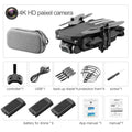 LS Mini foldable drone with 4K camera in black and grey, unfolded on a flat surface