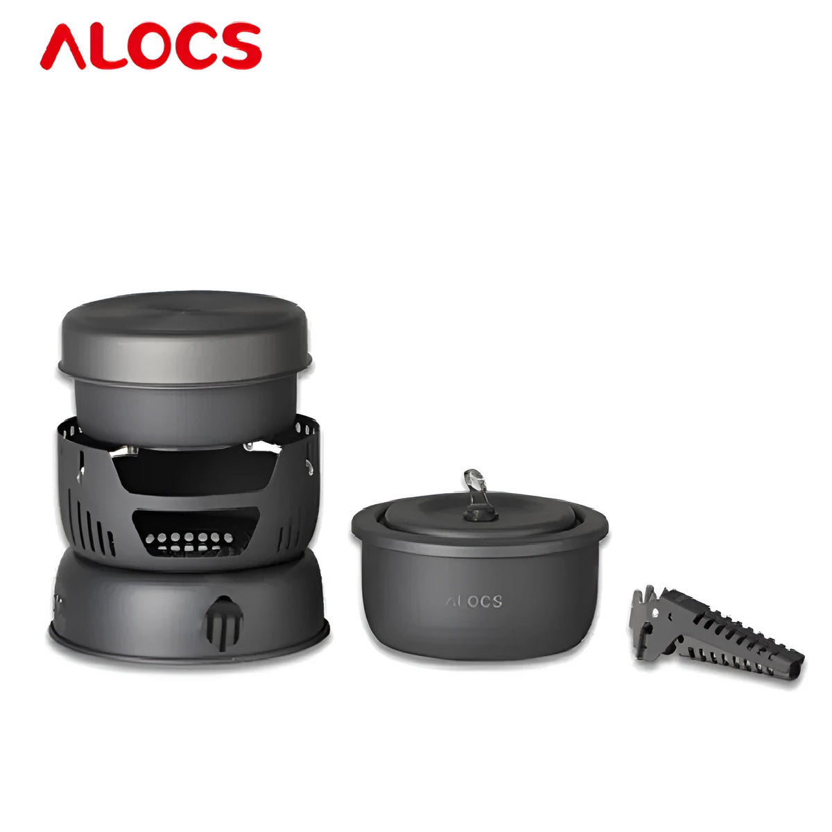 Alocs aluminium outdoor pot set in Pot set style for camping, hiking and picnics, made in China
