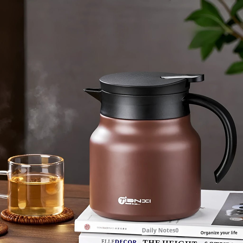 800ml ceramic teapot kettle with tea water separation, braised teapot style in black or brown