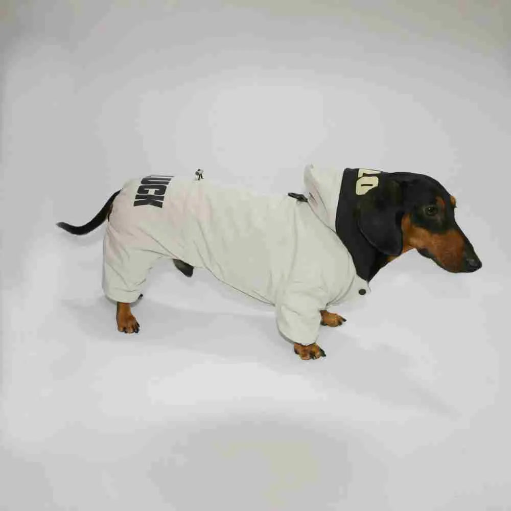 Winter warm four-legged pet clothing for dogs and cats in beige, army green, lemon yellow, or red, sizes S to XXL