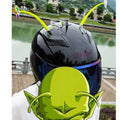 Yellow silicone sunflower helmet decoration with a brown centre and a clear suction cup for attachment.