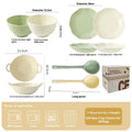 Solid colour ceramic tableware seven-piece set with modern simplicity design