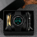 Quartz watch and bracelet set with 40mm alloy dial and strap pointer display