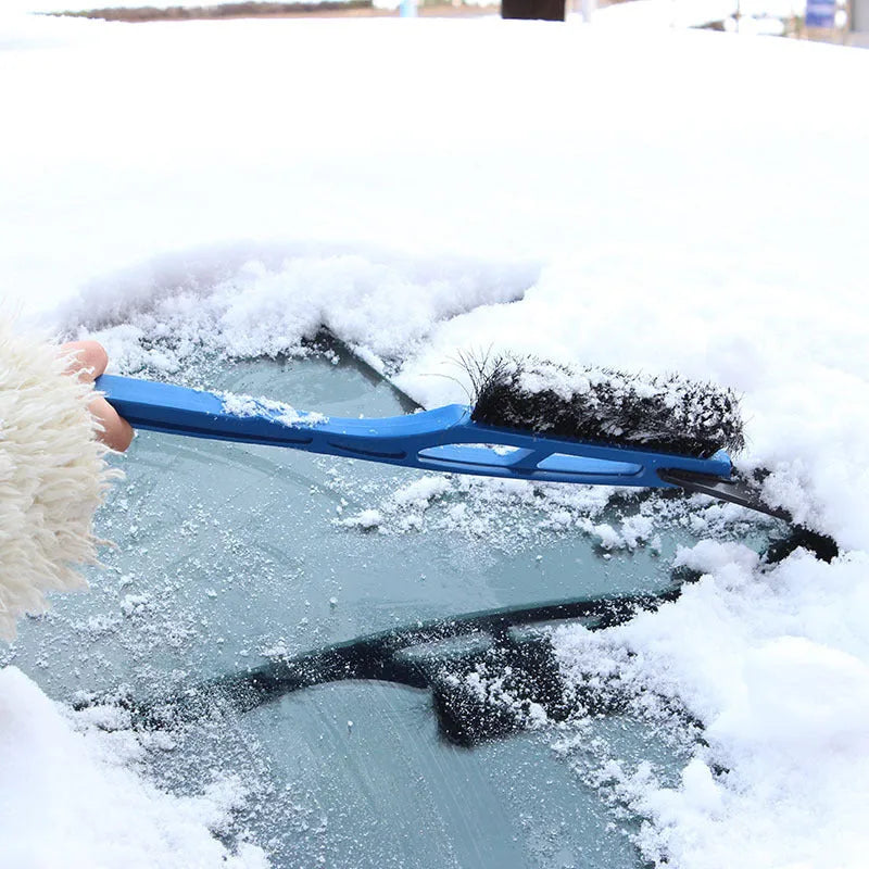 Two-in-one blue ABS multifunctional snow shovel for clearing snow