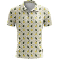 3D printed pattern on a loose-fit short sleeve sports top in bird eye cloth fabric.