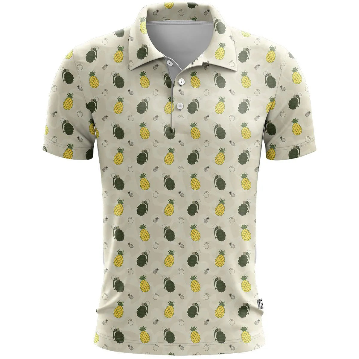 3D printed pattern on a loose-fit short sleeve sports top in bird eye cloth fabric.