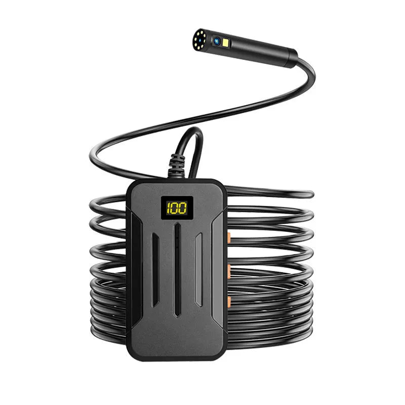 Wireless dual lens endoscope with 5.5mm and 8mm probe options and magnet accessory