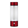 Silver hydrogen water generator bottle with borosilicate glass construction and rechargeable technology