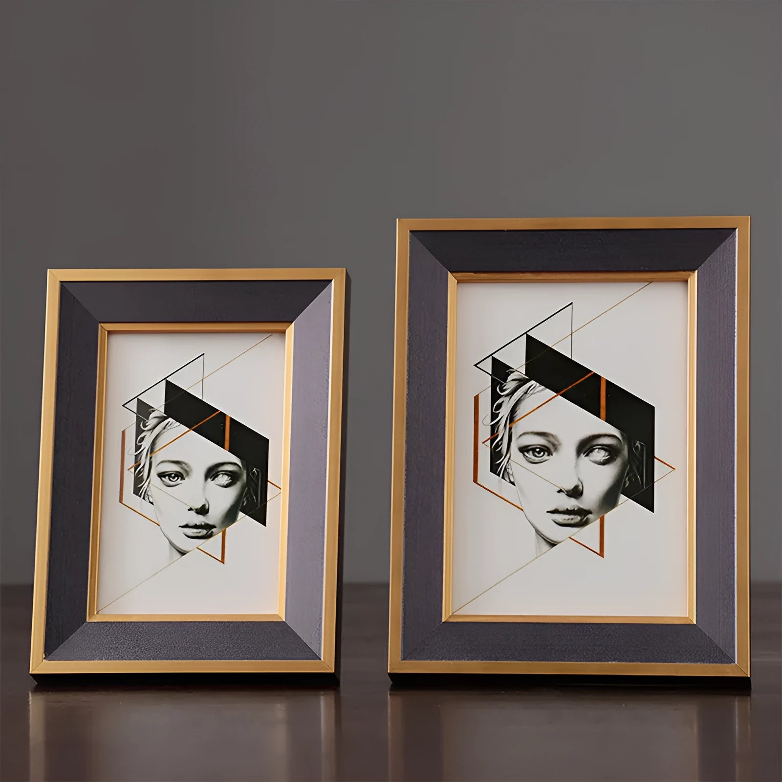 Solid wood desktop picture frame decoration in 6 7 10 inch size options