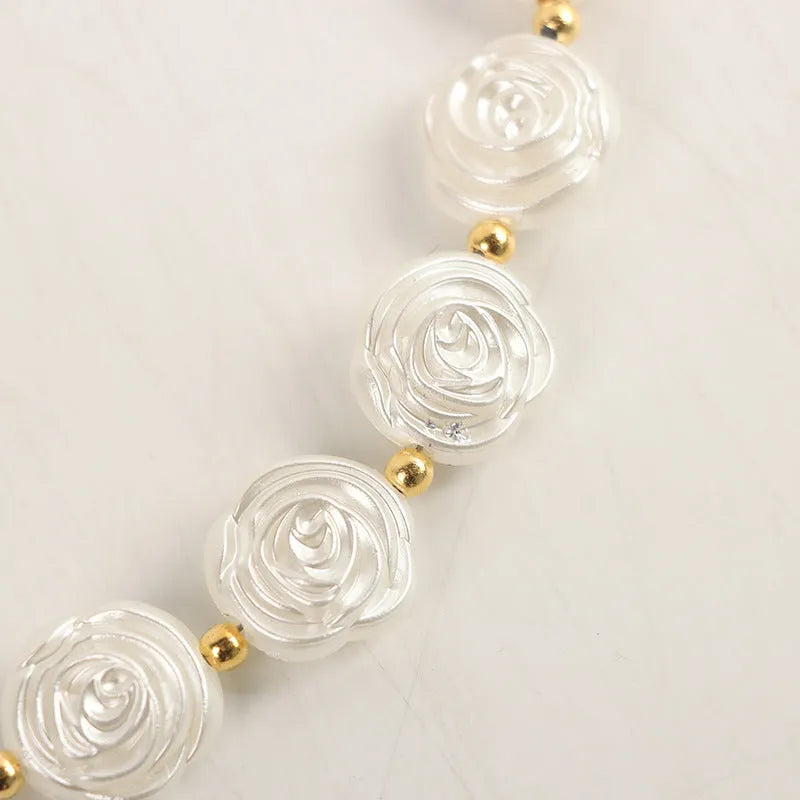 Acrylic alloy magnetic snap bracelet in shell silver finish for curtains, 40cm length, modern simplicity style