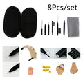 Digital hearing aid cleaning care kit with brush cloth screwdriver and rod in compact 12x7x3cm case