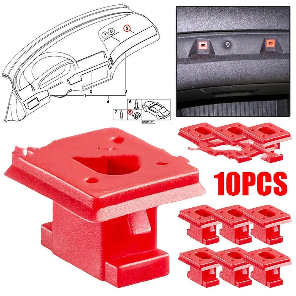 10 plastic BMW interior door trim panel snap clips replacement set