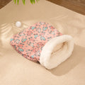 Flannel cat sleeping bag nest measuring 50 by 40cm with PP cotton filling