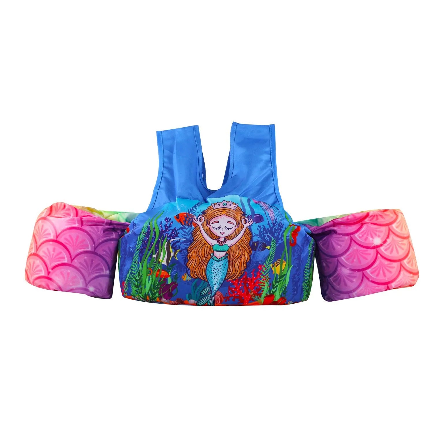 Cartoon children's lengthened arm swimming ring life jacket in colourful patterns
