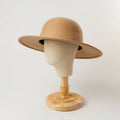 Wool felt top hat fisherman hat in khaki, black or coffee, adjustable small round tie-dye hat