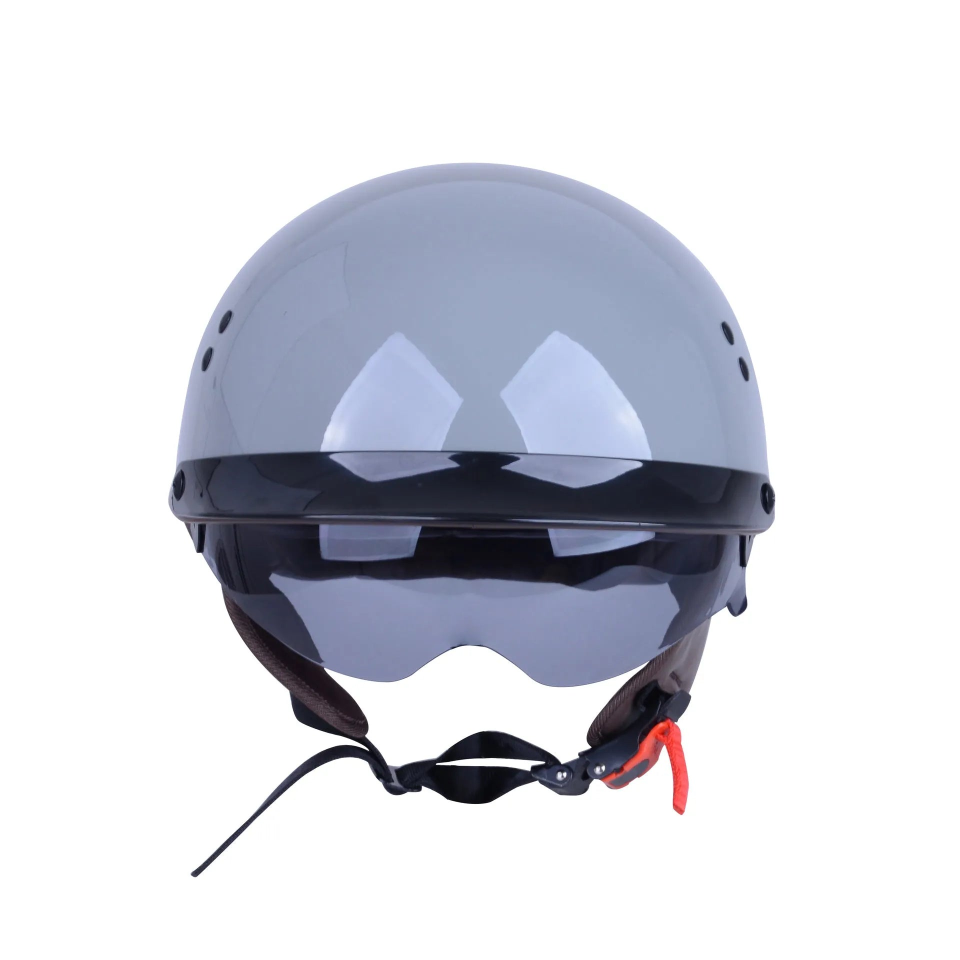 Retro full-face motorcycle helmet in ABS material, available in multiple colours for commuting