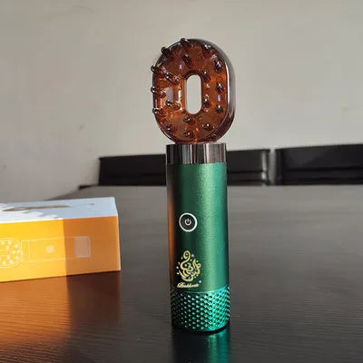 USB rechargeable Middle Eastern comb aromatherapy stove, 14x5x4cm, ABS and metal, in black green silver or pink