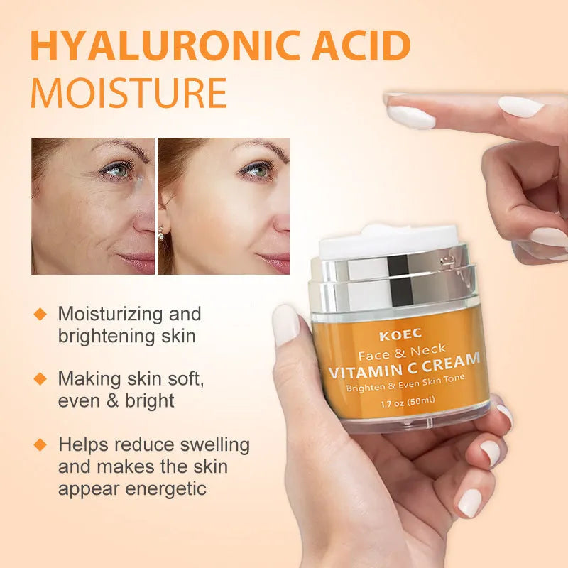 Jar of KOECHA Retinol Neck Cream, 50g net content, with English labelling