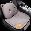 Trendy bear style car cushion three-piece set with square cushion and lumbar support in wool cotton winter filler