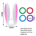 Colourful inflatable PVC ferrule throwing toys in octopus, antler, witch hat, and Santa Claus designs for Halloween games.