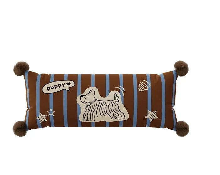 Cartoon printed sofa cushion pillow with animal designs in blue, brown or white colours