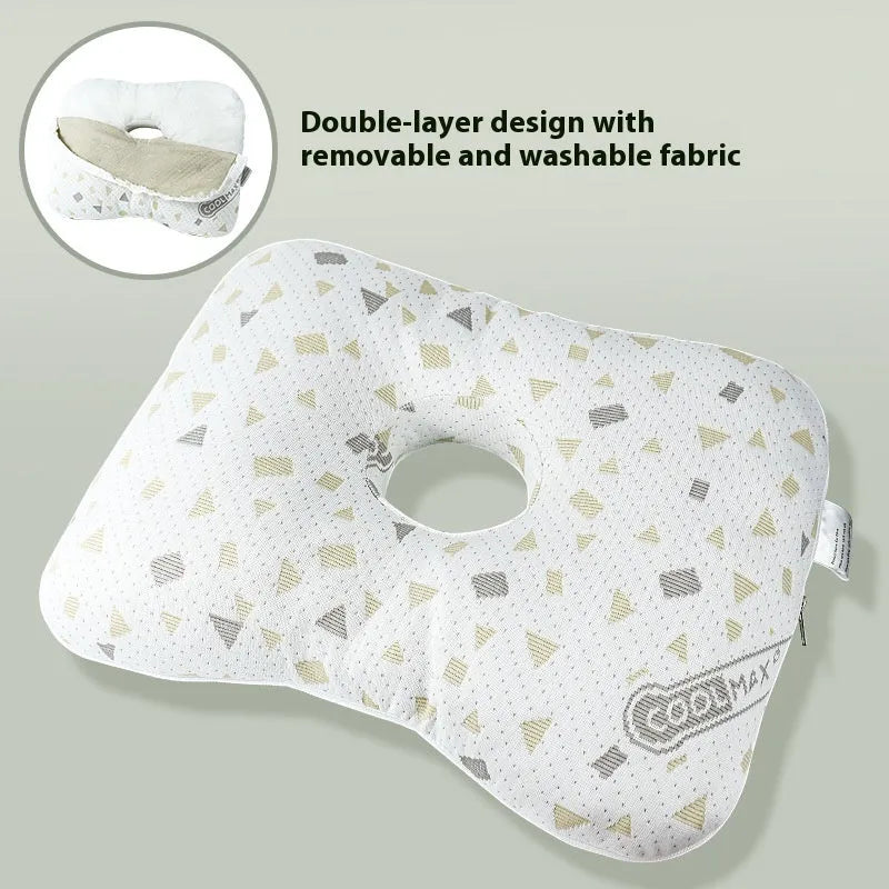 Beauty salon single hole ear pillow in new Chinese style, shown in a grey colour.