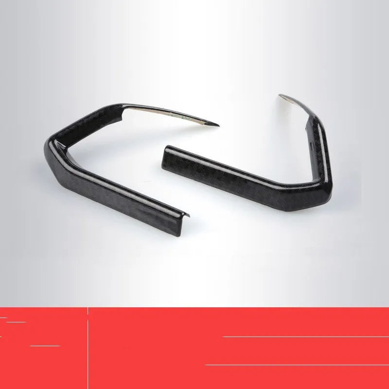 A pair of left and right ABS steering wheel frames for car interior dashboard decoration.